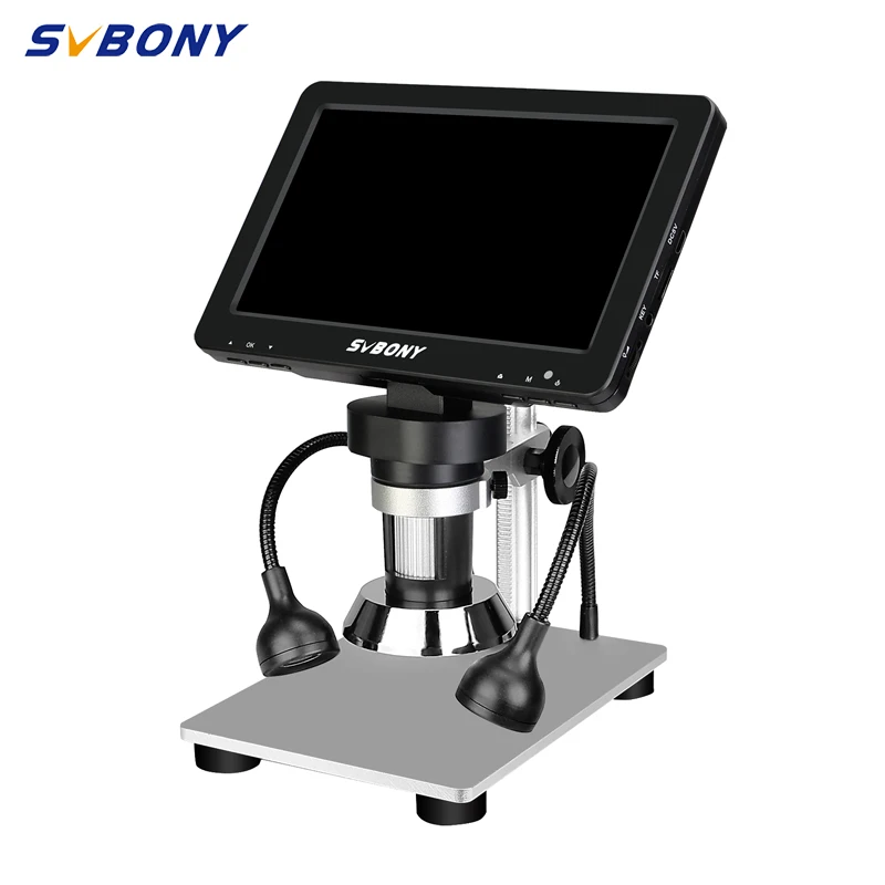 

SVBONY SV604 LCD 7 Inch Portable Microscope 1x-1200x Magnification, Wired Remote, Camera Video Recorder with HD Screen Suitable