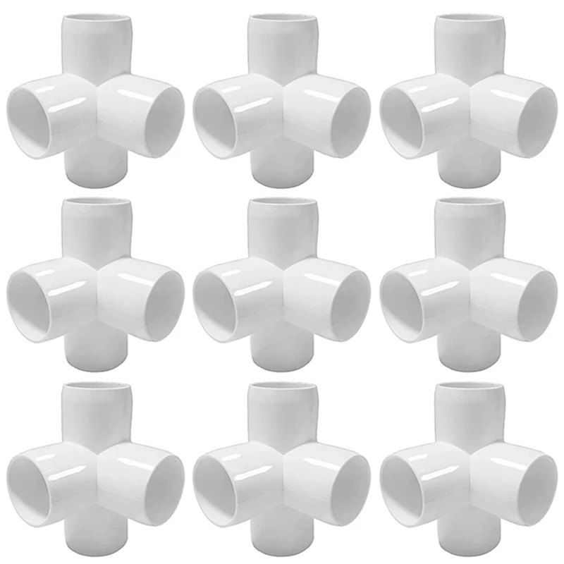 

4Way 1/2 In Tee фитинг из ПВХ-фитинг, сверхпрочная мебель из ПВХ-полудюймовые фитинги из пвх [комплект из 12]