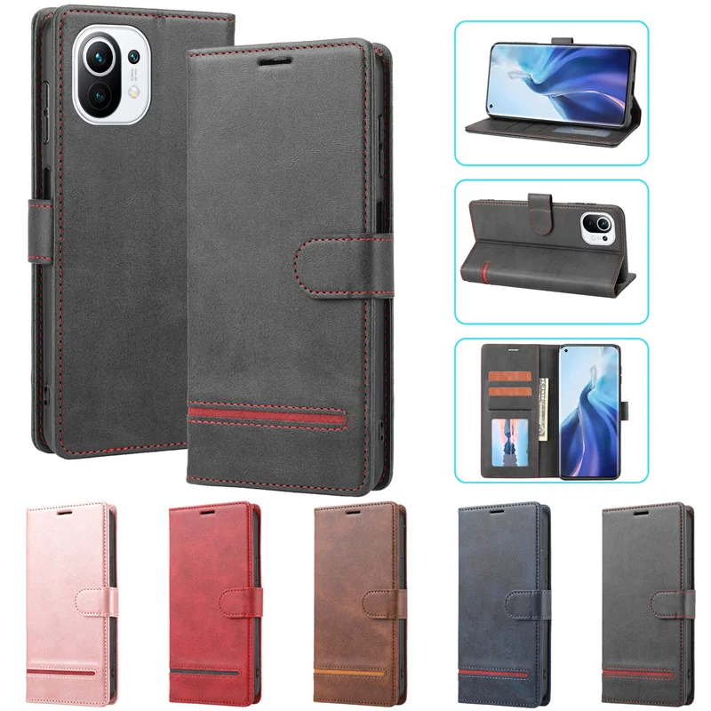 

For Xiaomi 11 Lite 5G NE Case Retro Flip Leather Protect Phone Case on sFor Etui Xiaomi Mi 11 Lite 11Lite 5G NE 11i Wallet Cover