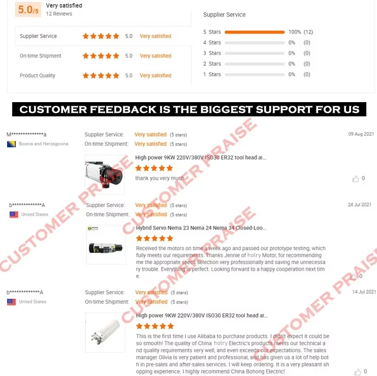 Высокая стабильность 6 кВт ATC шпиндель 220 В 380 высокая мощность 18000 об/мин 24000 ISO30