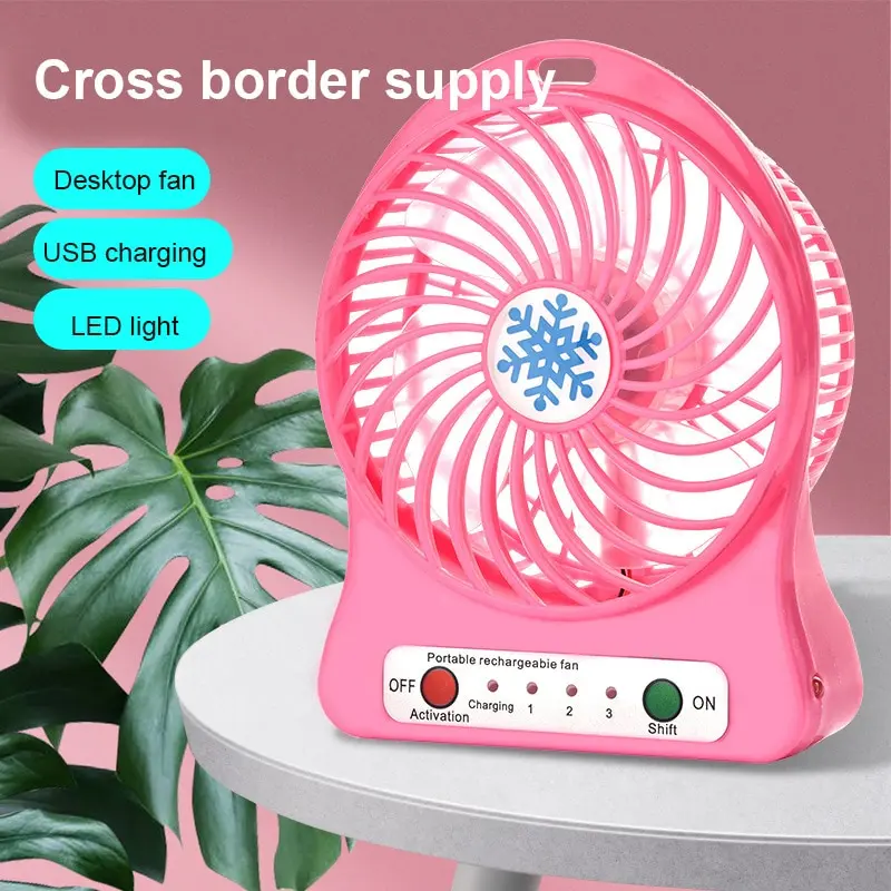 

Usb Desktop Small Fan Student Charging Convenient Mini Fan Snowflake Fan Night Light Handheld Outdoor