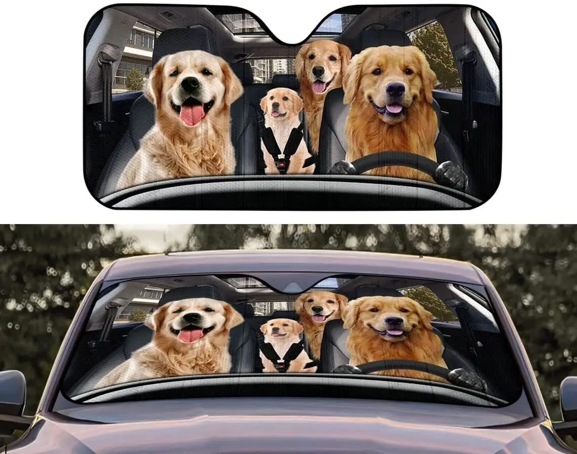 

Солнцезащитный козырек Golden Retriever для семейного вождения автомобиля, солнцезащитный козырек для собак, автомобильный солнцезащитный козырек, автомобильные аксессуары, подарок для собаки D