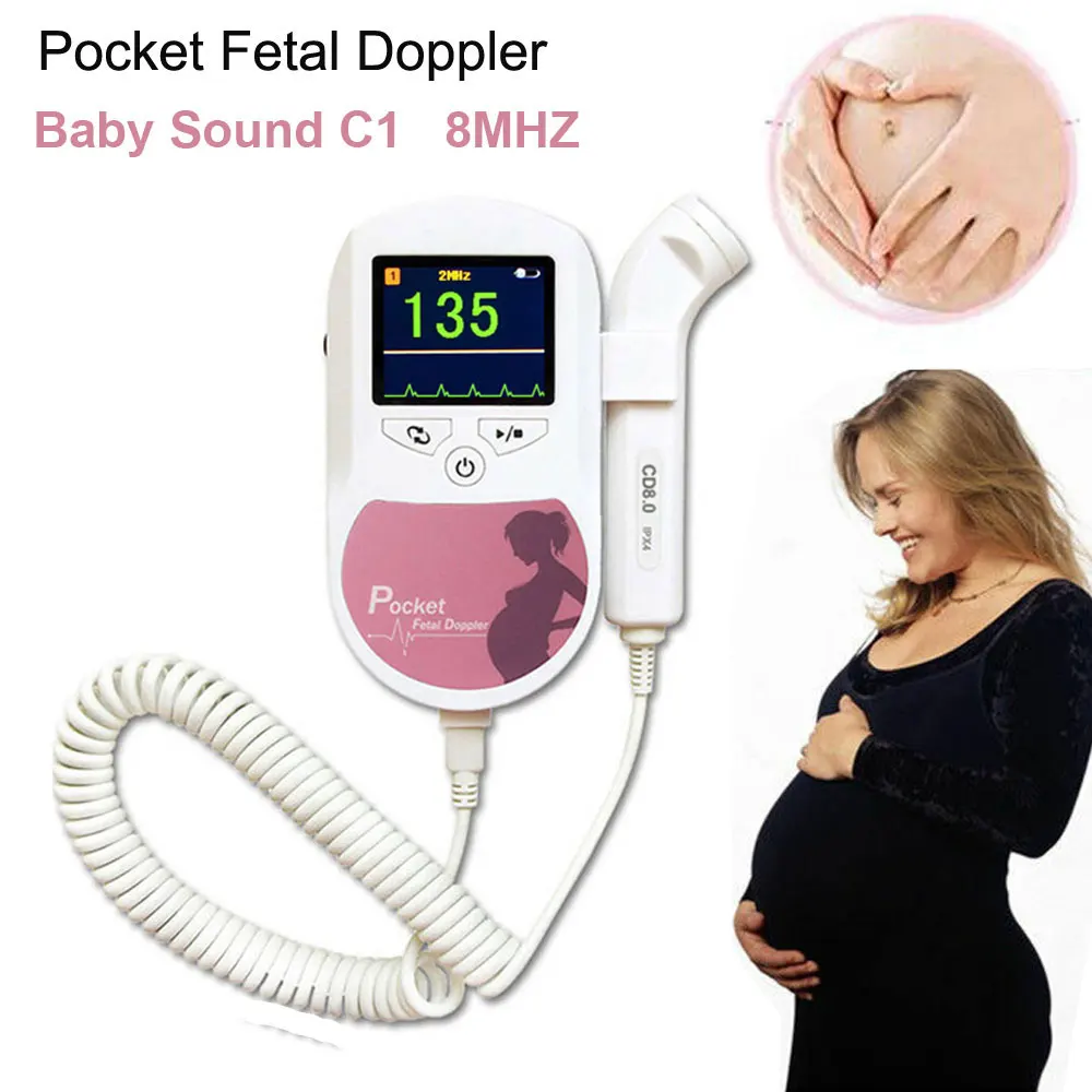 Допплер фетальный контек, 8 МГц, с ЖК-экраном и подсветкой