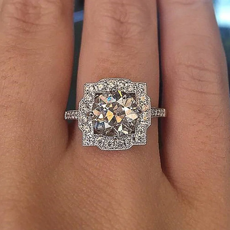 Trendy western style star matching ring with sweet lace ring