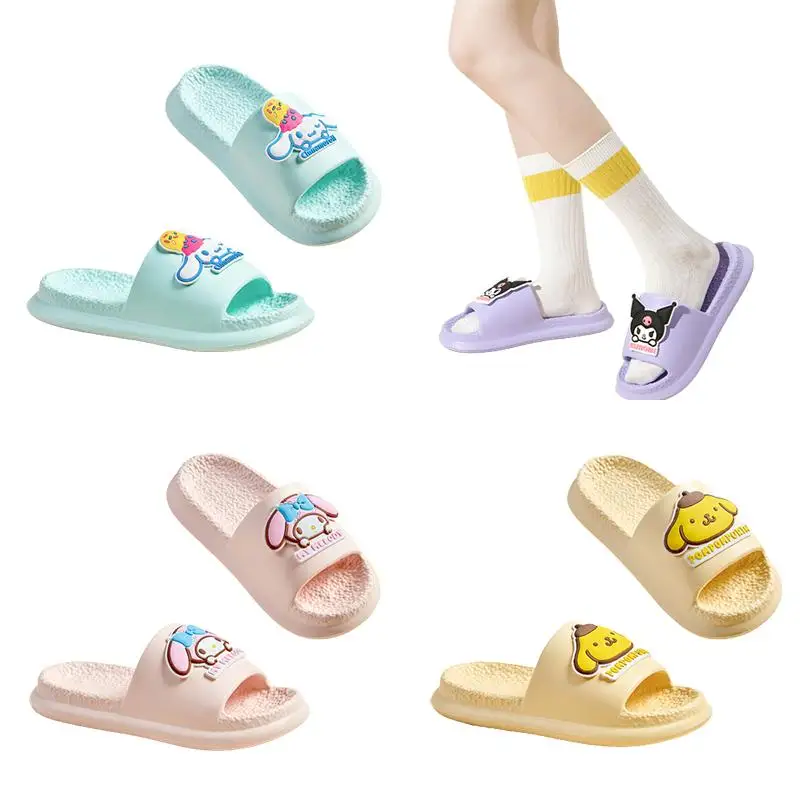 

Summer Sanrios Kawaii EVA Slippers Hello Kittys Kuromi Student Girl Heart Dormitory Household Soft Comfortable Sandals Girl Gift