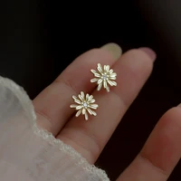 new arrival korean cute daisy flower stud earrings for women fashion summer sweet earrings student vintage jewelry accessories