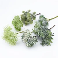 12cm artificial plants pine needles succulent plants home decoration accessories wedding greenery diy gifts candy box brooch