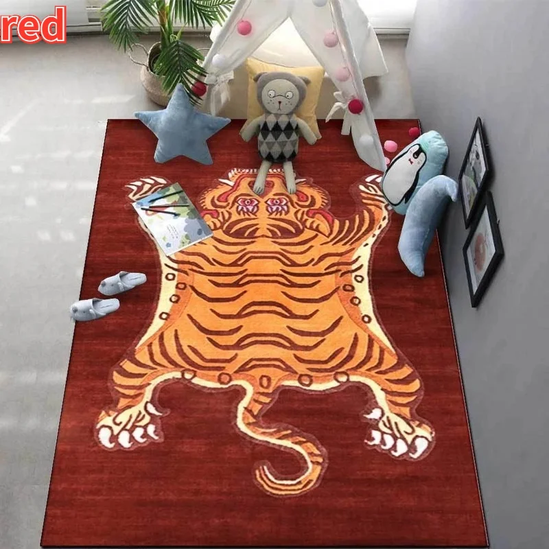 

Carpets for Bed Room Large Tiger Carpet Animal Cartoon Print Carpet Living Room Decoration Play Mats Soft Bedroom Rug