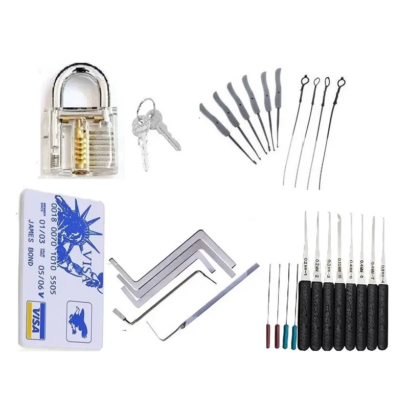 

Newest Lock Pick Set Locksmith Supplies Broken Key Auto Extractor Remove Hooks Stainless Steel DIY Hand Tools Hardware