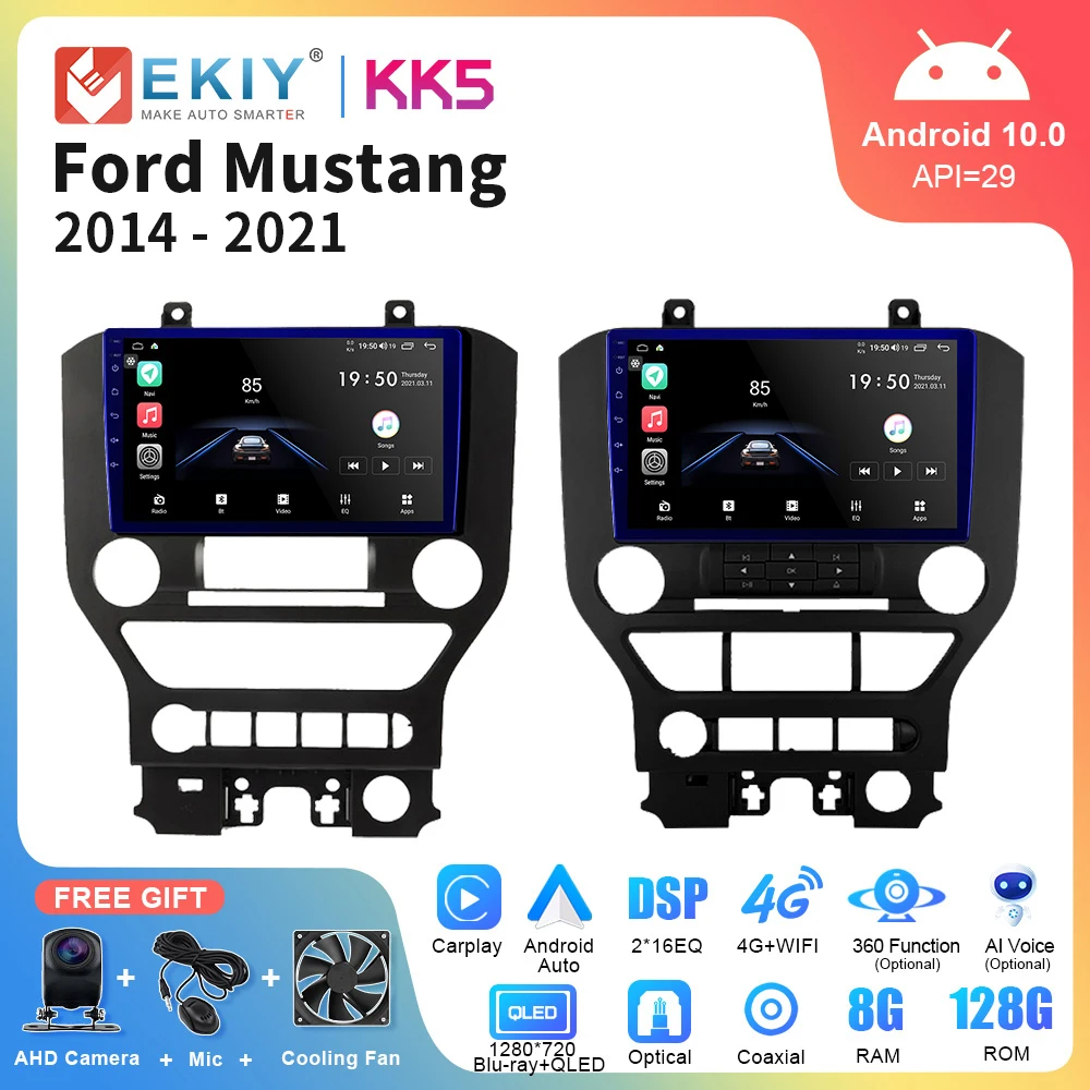 

EKIY KK5 2 Din Android Auto Radio For Ford Mustang 2014 -2021 GPS Navi Multimedia Video Player Stereo Carplay 2Din DVD Head Unit