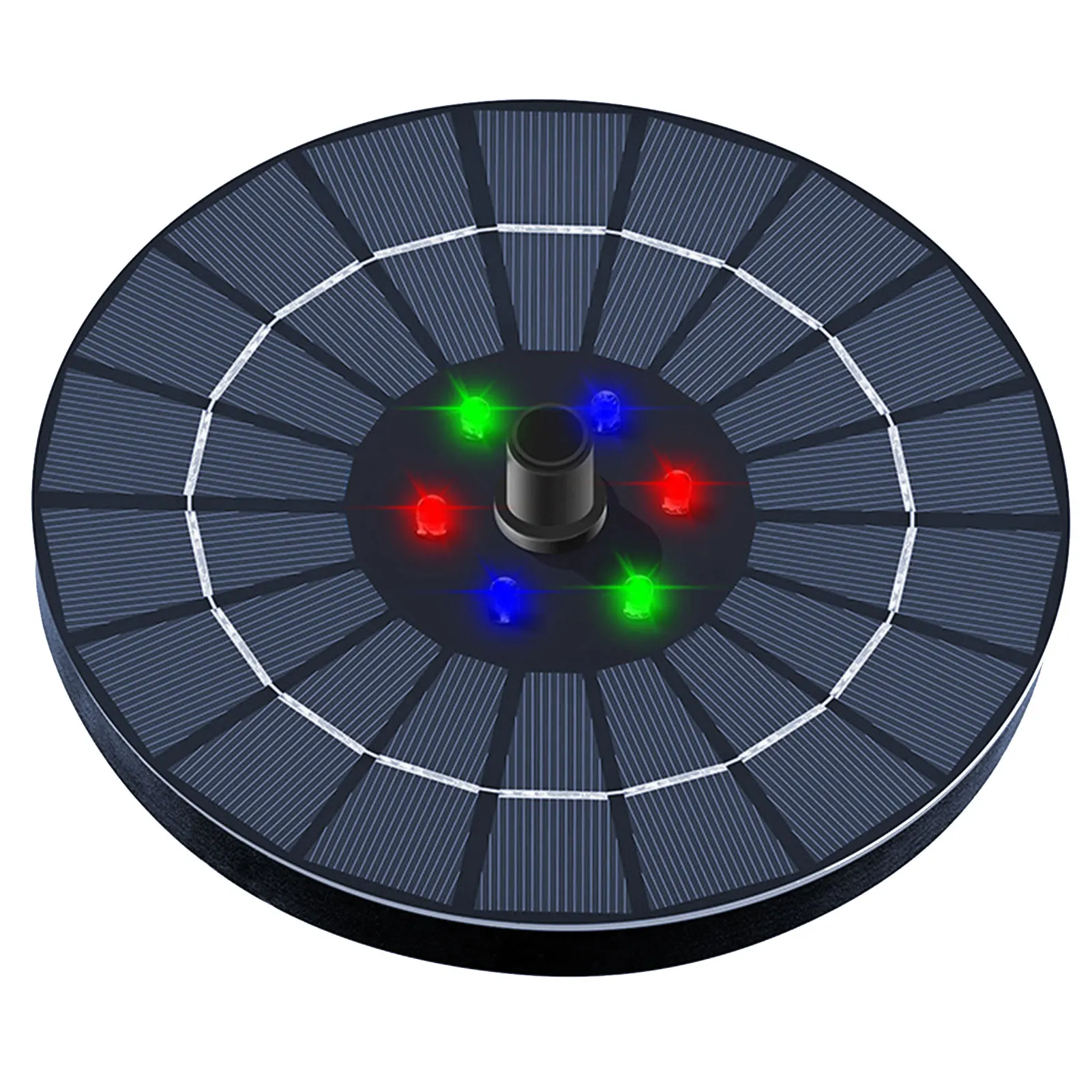 

Solar Bird Fountain 6W Bird Bath Fountain Solar Powered Water Pump With Rotating Nozzles Brilliant 6 Led Lights Water Shortage
