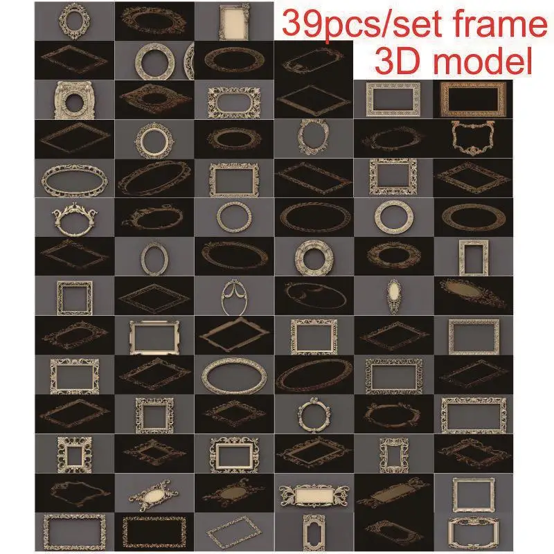 39pcs/set frame 3d model STL relief for cnc STL format 3d model for cnc stl relief artcam vectric aspire