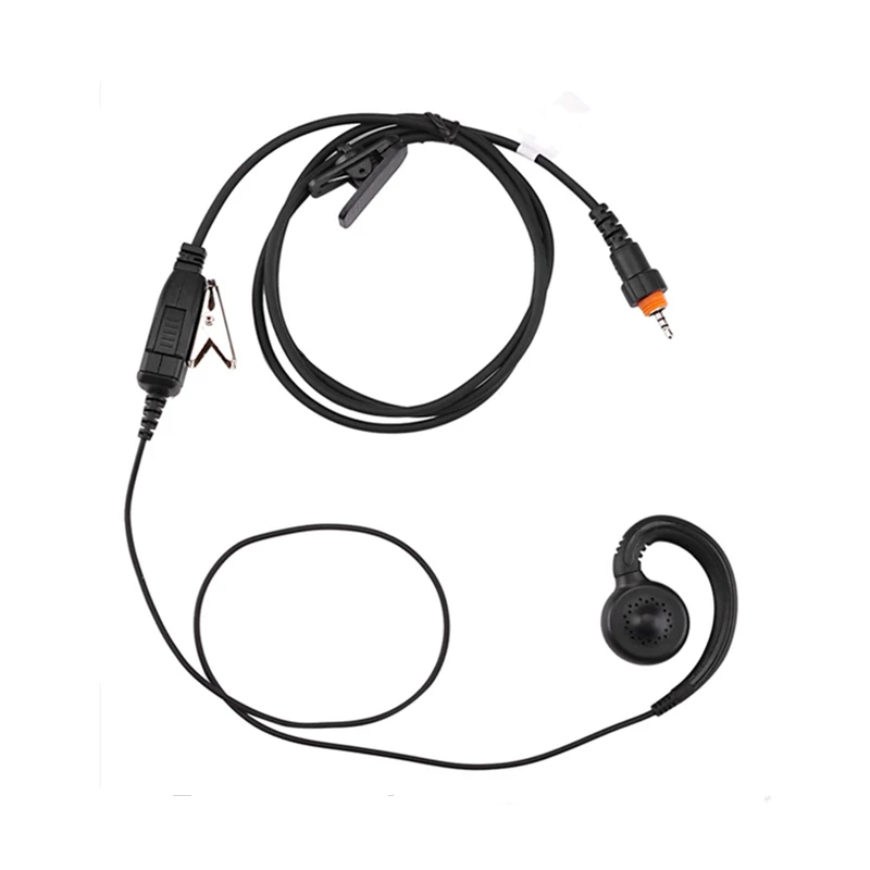 CLP1010 Earpiece for Motorola CLP1040 Walkie Talkie 2 Way Radio with C Ring Single Wire Earpiece and Mic PTT