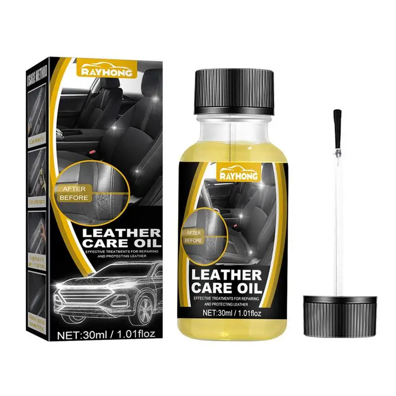 

Leather Oil For Car Interior 30ml Leather Couch Cleaner Care Oil Repair & Restore Leather Shoes Boots Couches Car Seats Purses