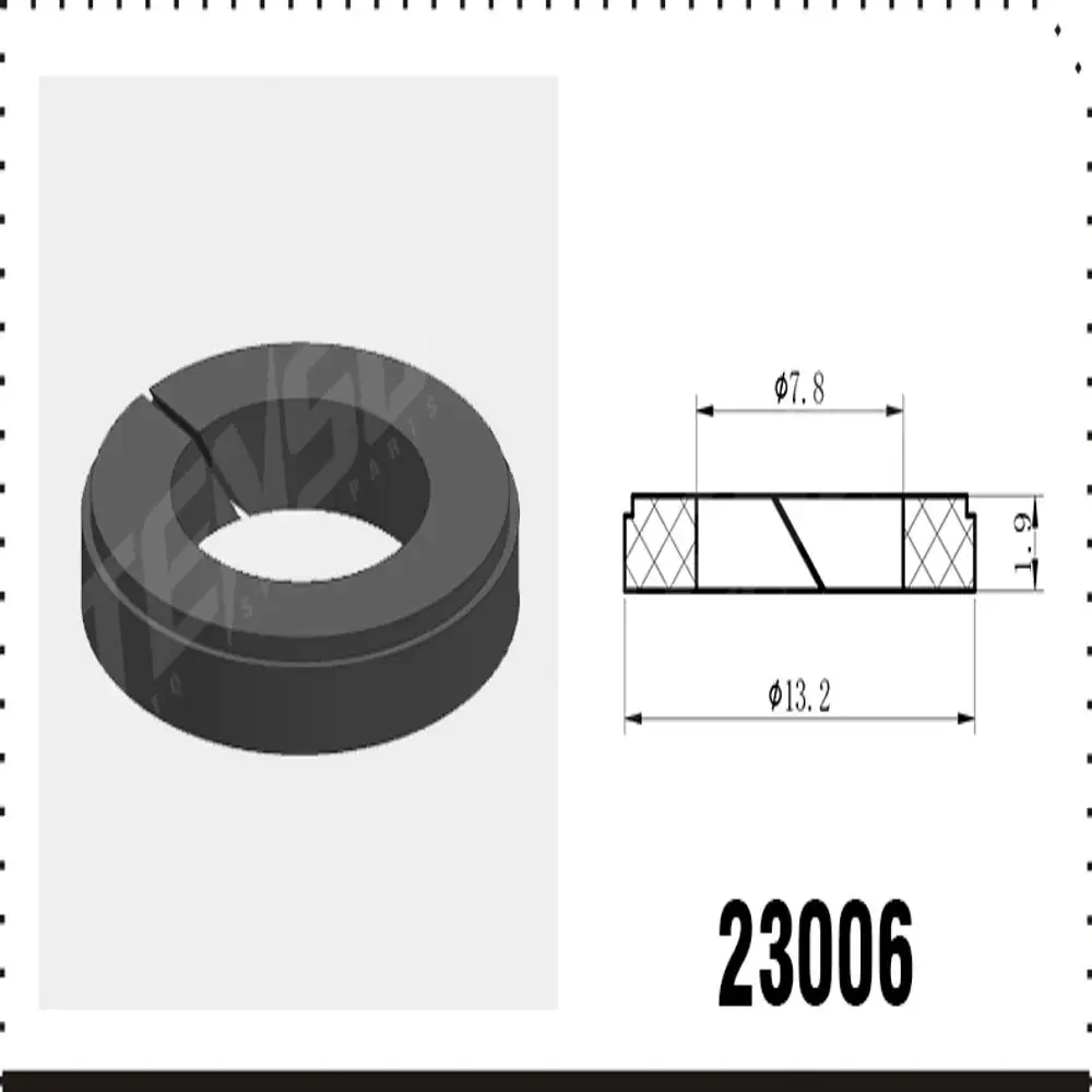 

500PCS Auto Parts Fuel Injector Repair Seal Cap Kit Plastic Washer Seals 23006 7.8*13.2*1.9