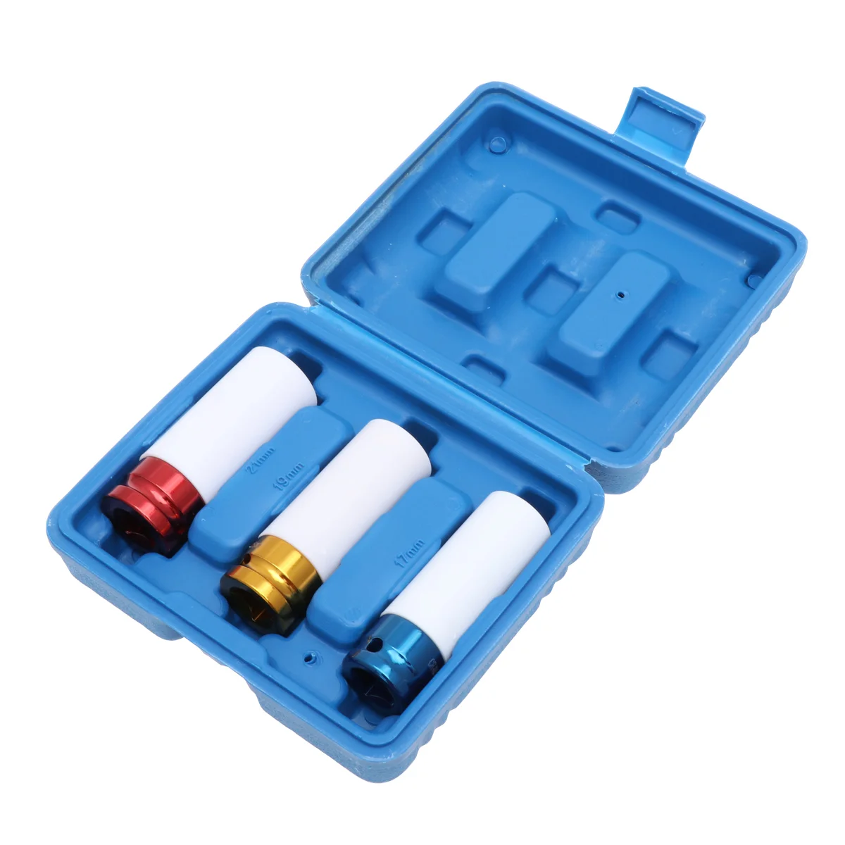 

3Pcs 17mm 19mm 21mm Color Sleeve Alloy Thin Wall Wheel Nut Sleeve for Car Disassembly Blue