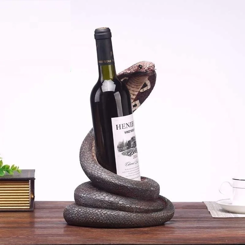 Red Wine Home Decoration Creative Cobra Resin Craft Home Decoration Furnishing Articles Halloween Decoration