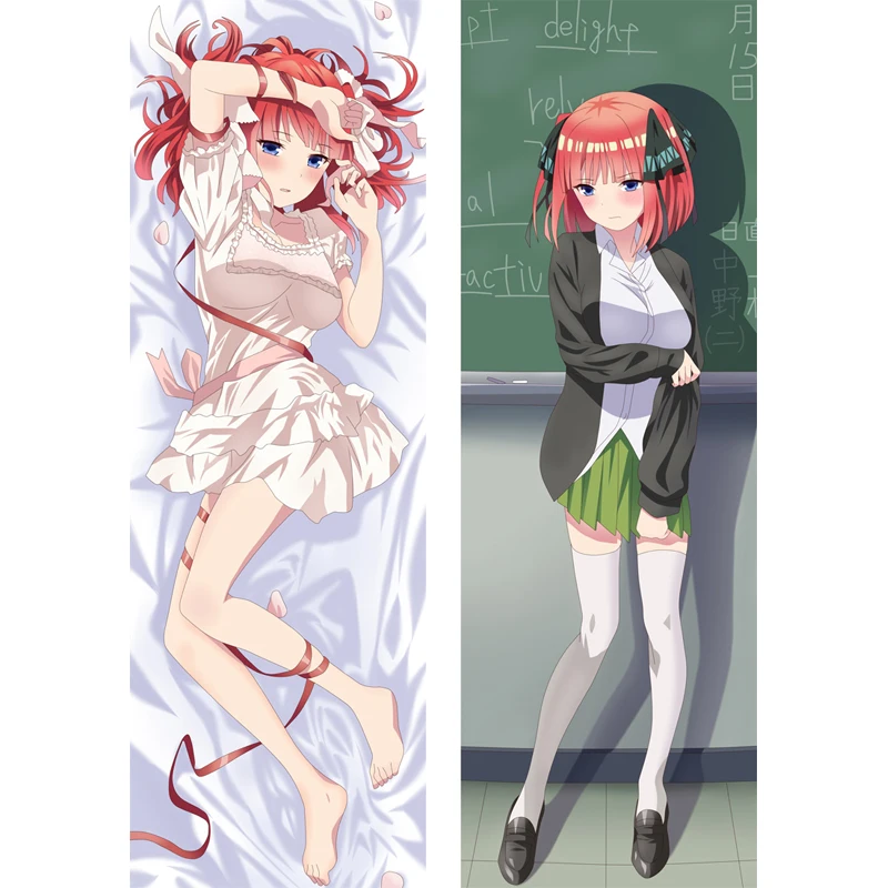 

New PatternAnime The Quintessential Quintuplets Nakano Nino Cosplay Body Pillow Cover Case Pillowcases Cushion with Hidden