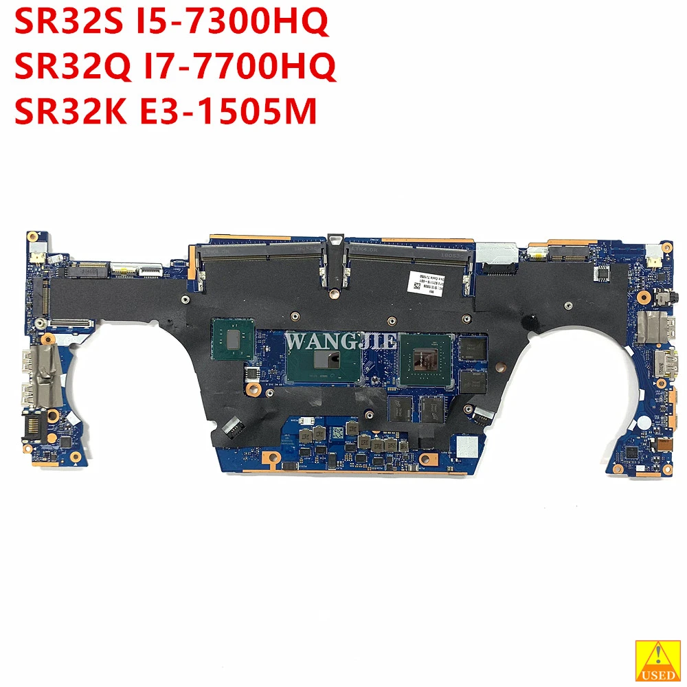 Used 921017-601 921020-601 921015-601 For HP Zbook 15 G4 Laptop Motherboard LA-E251P  I7-7700HQ SR32K E3-1505M SR32S I5-7300HQ