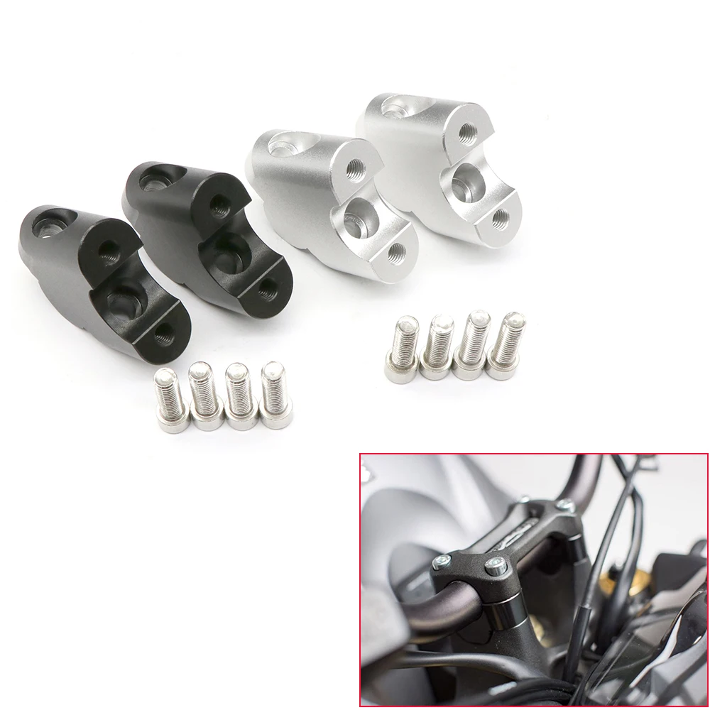 

Handlebar Risers Fat Bar Riser Extend Adapter Heighten 30mm backward 28mm For Suzuki V-STORM DL250 650 DL650 DL 650XT DL1000
