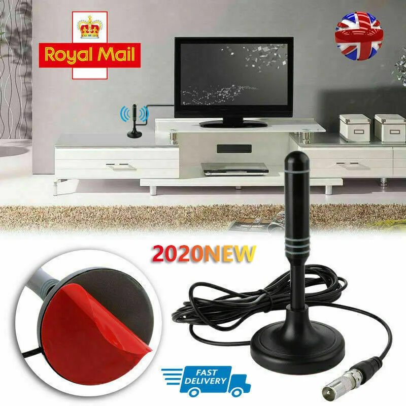 

1080P HD Digital Indoor Amplified TV Antenna Aerial HDTV With Amplifier VHF/UHF With 200 Mile Support For DVB-T/DMB-T/CMM