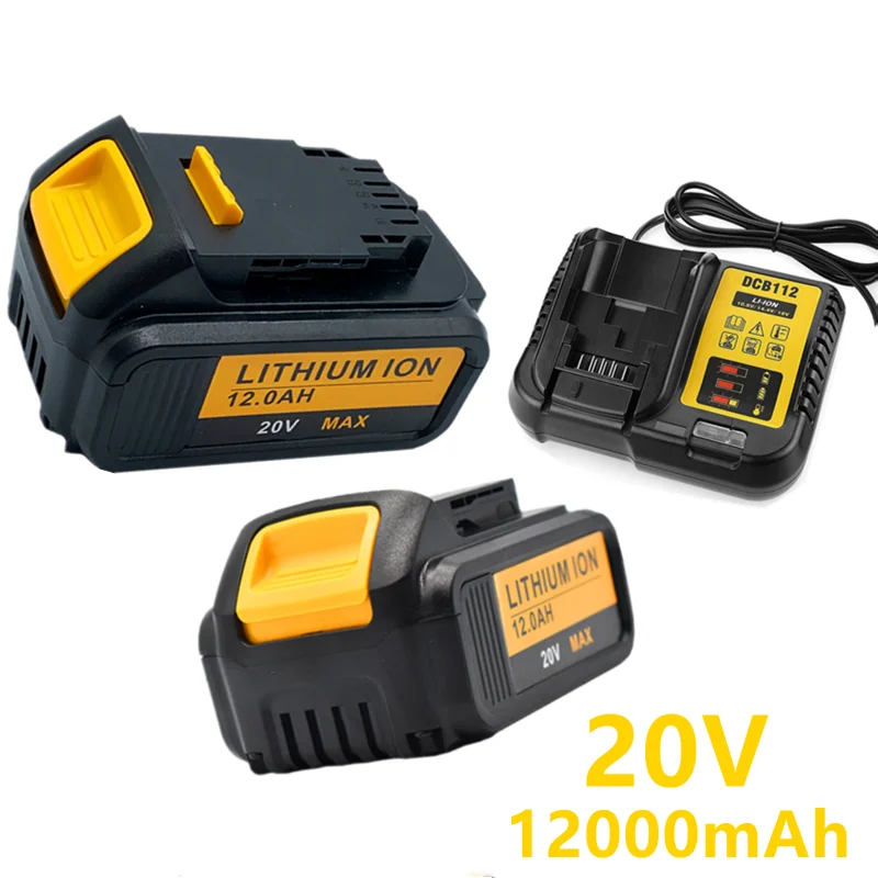 

Original 20V 12000mah for Dewalt DCB200 Rechargeable Li-ion Battery 20V MAX Replacement for DeWalt DCB205 DCB201 DCB203 Power