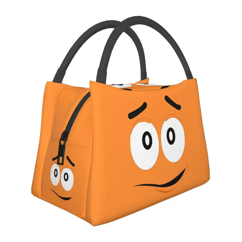 

Персонализированные Мультяшные шоколадные оранжевые сумки для ланча с лицом конфет, Женский Теплый термобокс для ланча с изоляцией для пикника, кемпинга, работы, путешествий