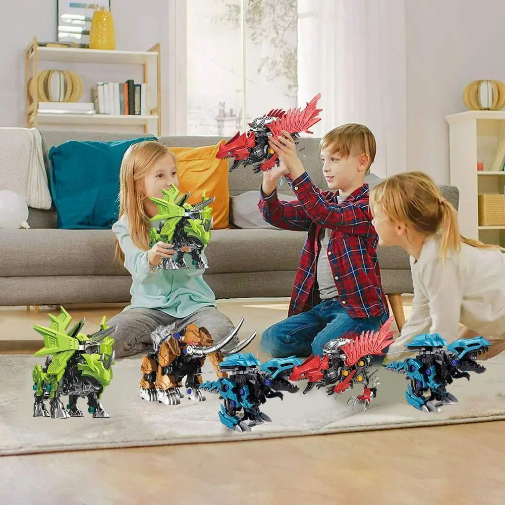 

Combination Dinosaur Building Blocks Velociraptor Tyrannosaurus Triceratops Acanthosaurus Toy DIY Nut Disassembly Toys For L1Y0