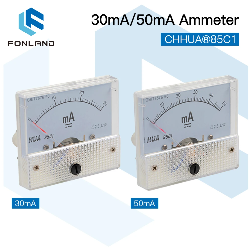 

Амперметр FONLAND 30 мА 50 мА CHHUA 85C1 DC 0-30 мА 0-50 мА