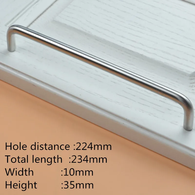 

Дверные ручки KK & alling U типа из нержавеющей стали, ручки для комода, ручки для кухонного шкафа и ручки для мебельной фурнитуры, диаметр 10 мм