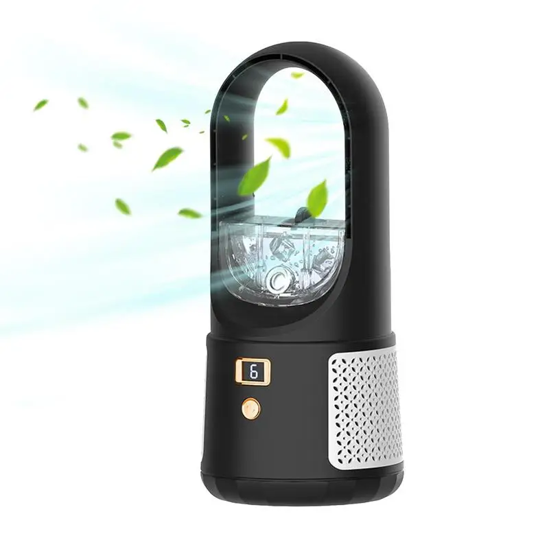 

Electric Bladeless Table Fan Cooler USB Charging Six Speed Portable Small Desk Cooling Fan For Home Office Use