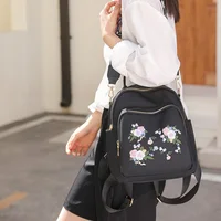 Chinese Style Embroidered Women's Backpack Fashion Embroidery Craft Oxford Cloth Small Backpack Multifunctional Shoulder Bag