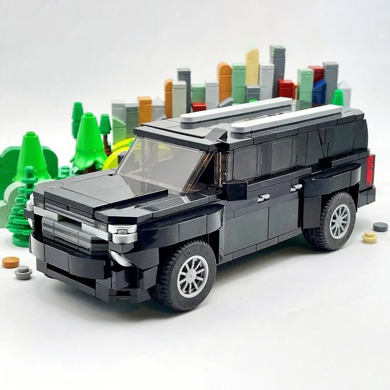 Фото Набор строительных блоков MOC Bowtie Suburban Black Racing Series, 439 деталей, модель технического двигателя, научно-фантастическая серия, подарок для любителей пиратских приключений и космических путешествий №2