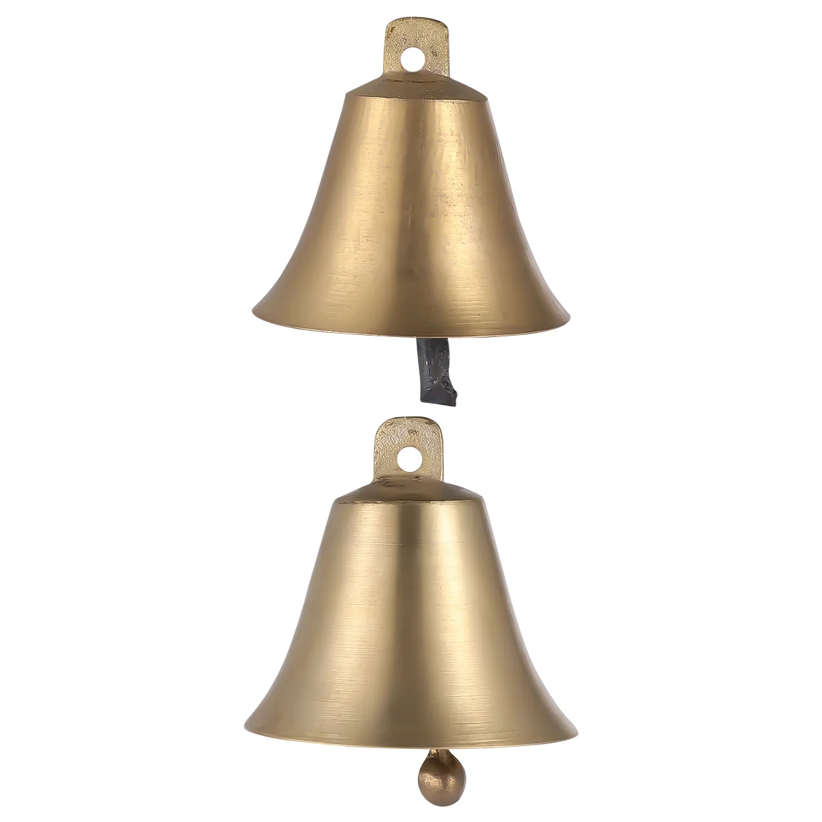 

2Pcs Brass Opening Horn Bells Copper Bell Pendants DIY Wind Chimes Accessories