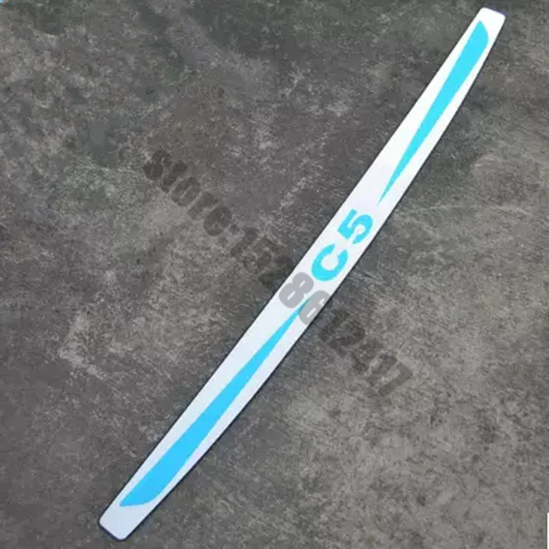 

Stainless Steel Rear Bumper Protector Sill Trunk Rear Guard Tread Plate Threshold Pedals Styling for 2010-2014 Citroen C5