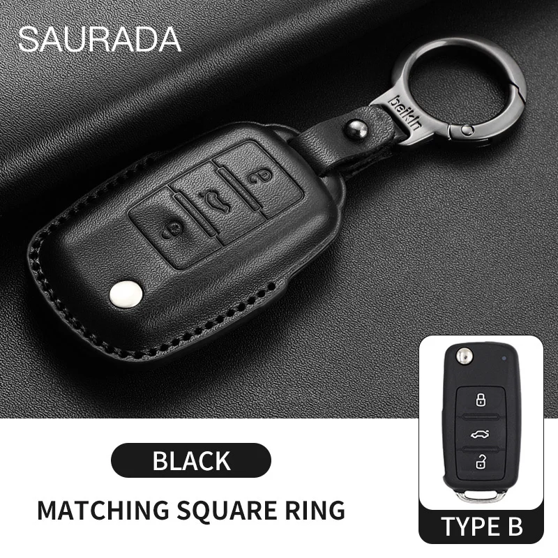 

Автомобильный брелок из натуральной кожи для VW Volkswagen Sharan Passat Caddy Touran Tiguan Golf 4 5 MK6 MK8 Polo Teramont Atlas T-Roc