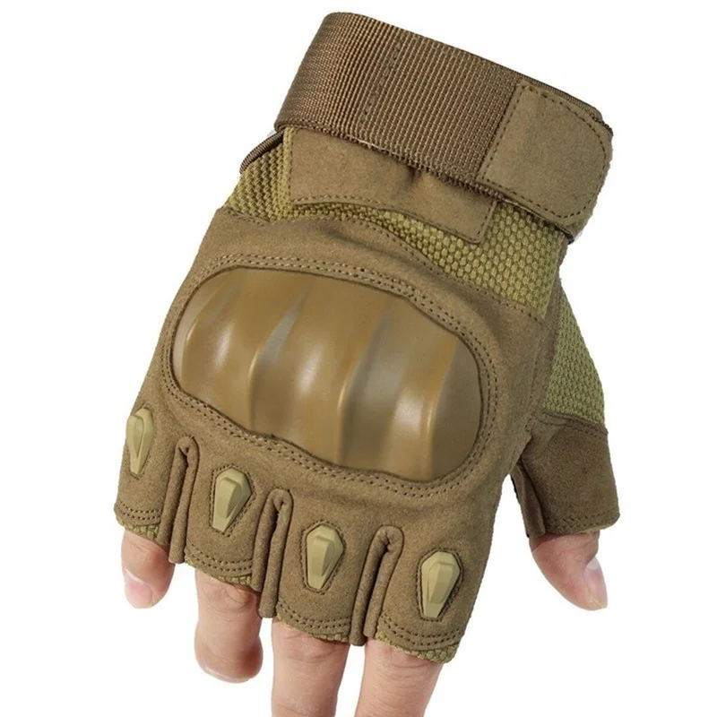

Outdoor Cycling Climbing Protect Gear Nylon Mittens Men Women Shooting Training Sports Non-slip Tactical Half Finger Gloves