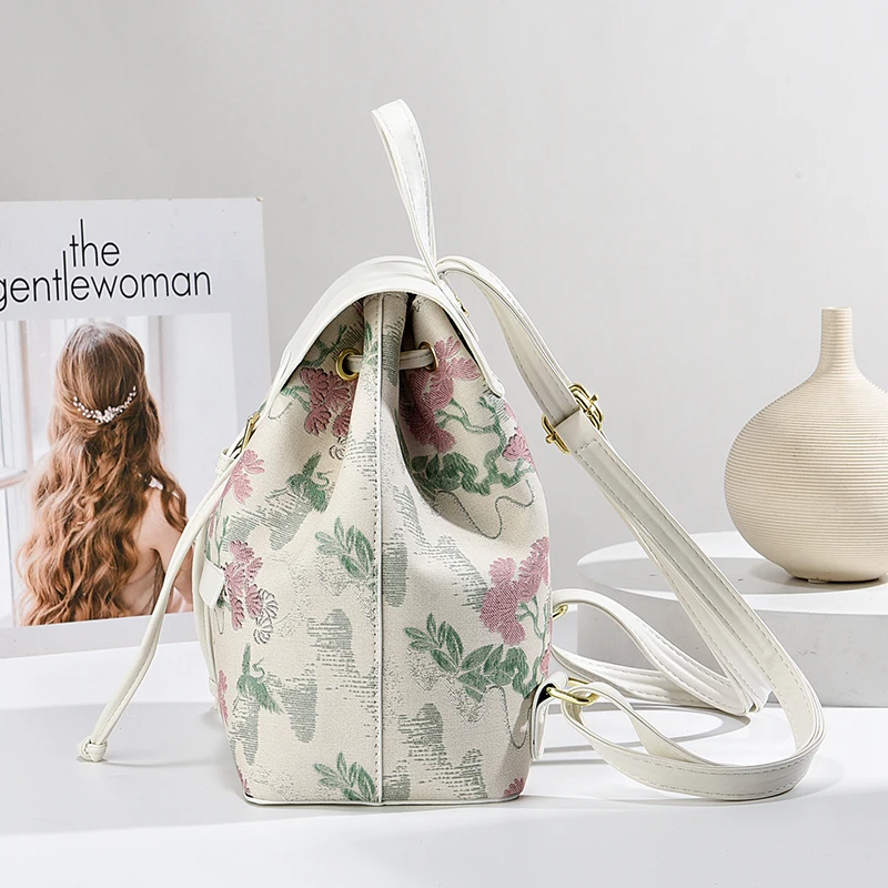 Маленький свежий и мягкий женский рюкзак с принтом Элегантный