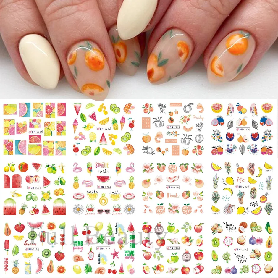 Кружевные Черные Листья Ногти Клейкие Наклейки 3D Белые Цветочные Простые Линии