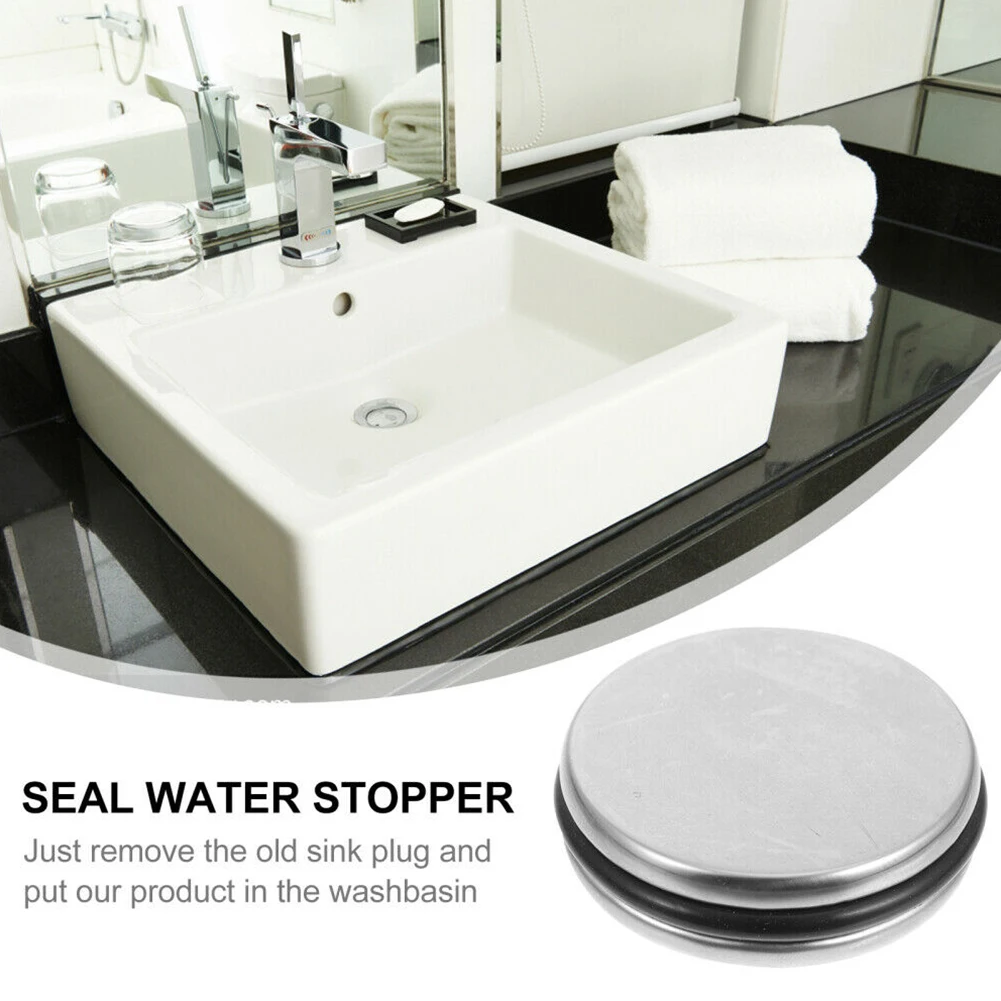 

35mm Basin Sink Plug Stopper Stainless Steel Sink Bath Basin Waste Easy Pop-Up Click Clack Plug 1.38 X 0.43" Bathroom Parts