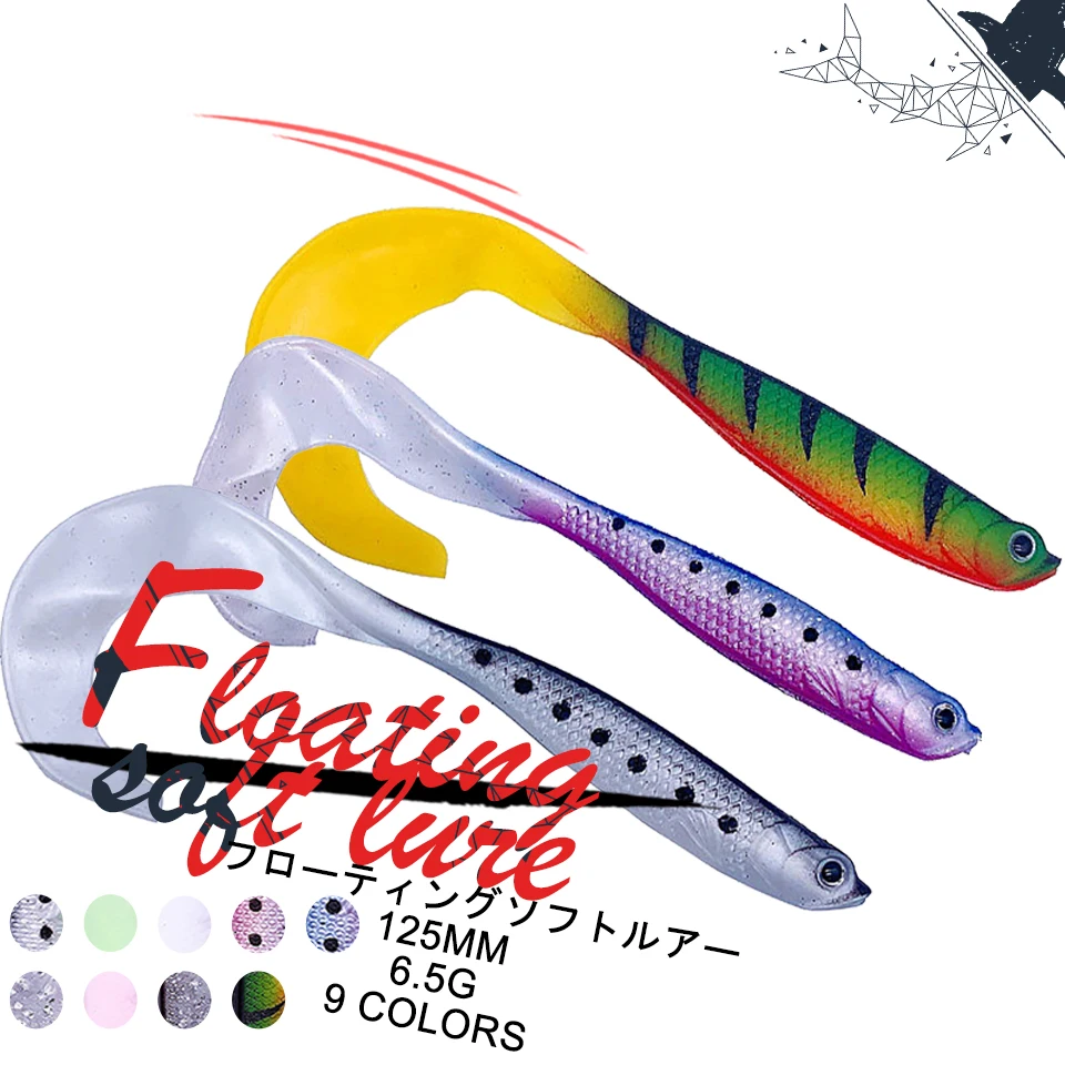 

1Pcs Soft Fishing Lure Lead Hook Lure Soft Lure 125mm/6.5g Silicone Wobblers Artificial Swimbait Bass Pike Trout Fishing Tool