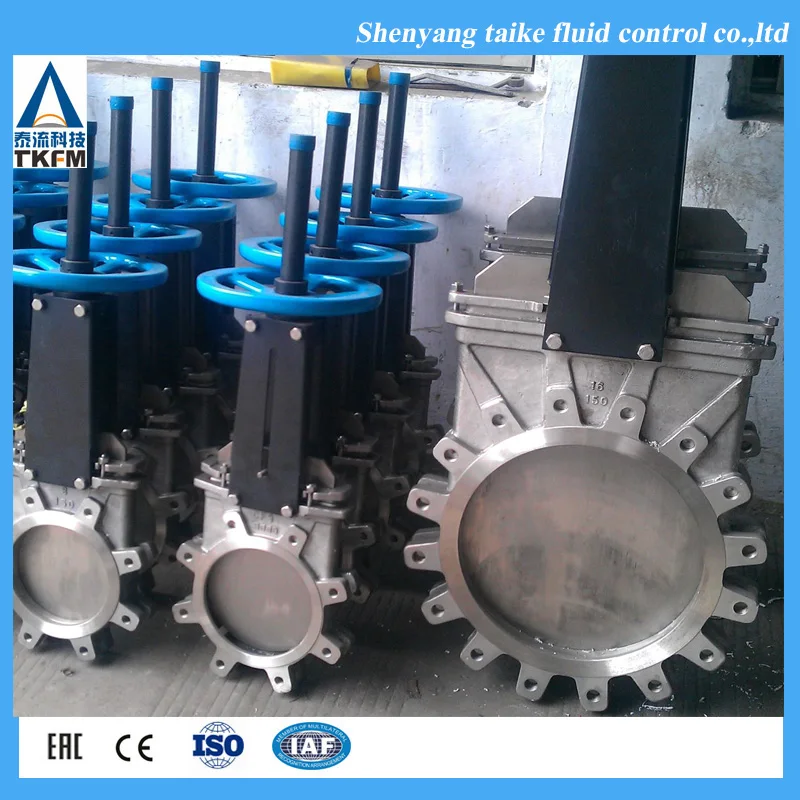 TKFM промышленный dn125 pn16 фланец из нержавеющей стали пневматический скользящий нож