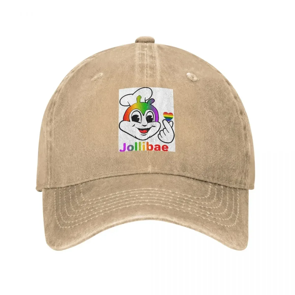 Фото Бейсболки JOLLI BAE PRIDE JOLLIBEE, модные джинсовые кепки с эффектом потертости, регулируемые спортивные кепки-каскетки, ковбойские шляпы унисекс №1