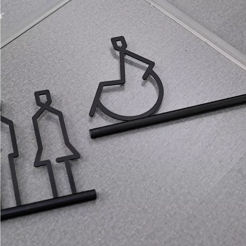 Металлические 3D вывески для туалета