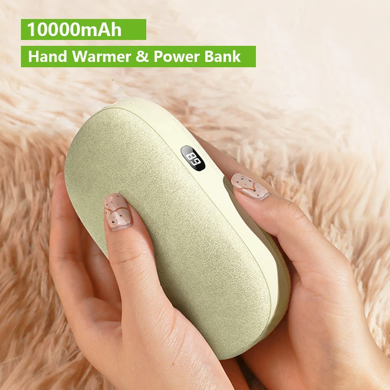 Hand Warmer Power Bank Heater Mini Portable Rechargeable Usb Velvet warmers 10000mAh Mobile USB Electronic Pocket Heater