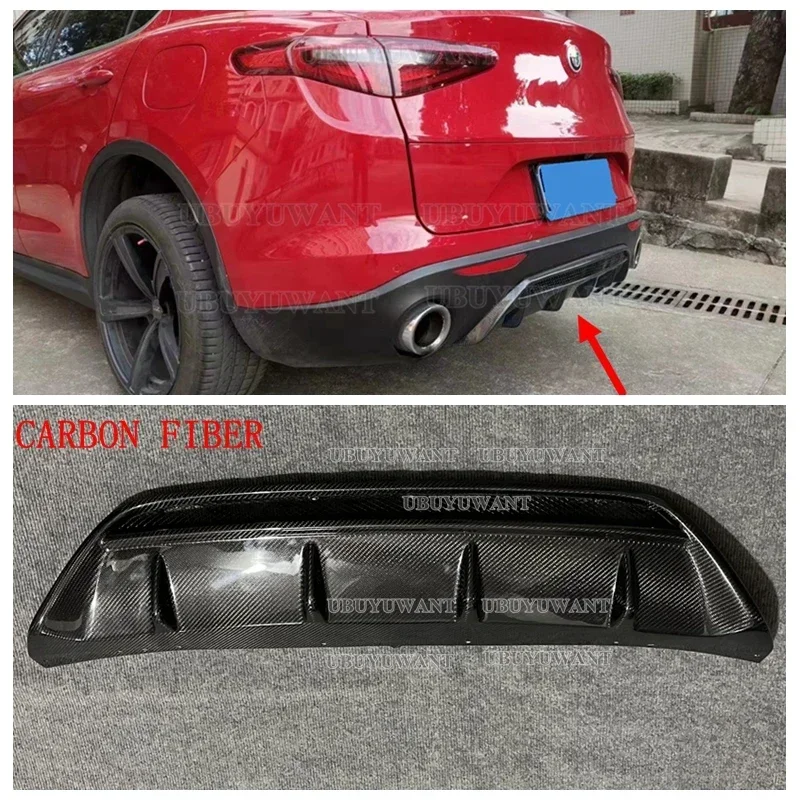 Для Alfa Romeo Stelvio 2017 2018 2019 задний диффузор для губ высококачественный спойлер из