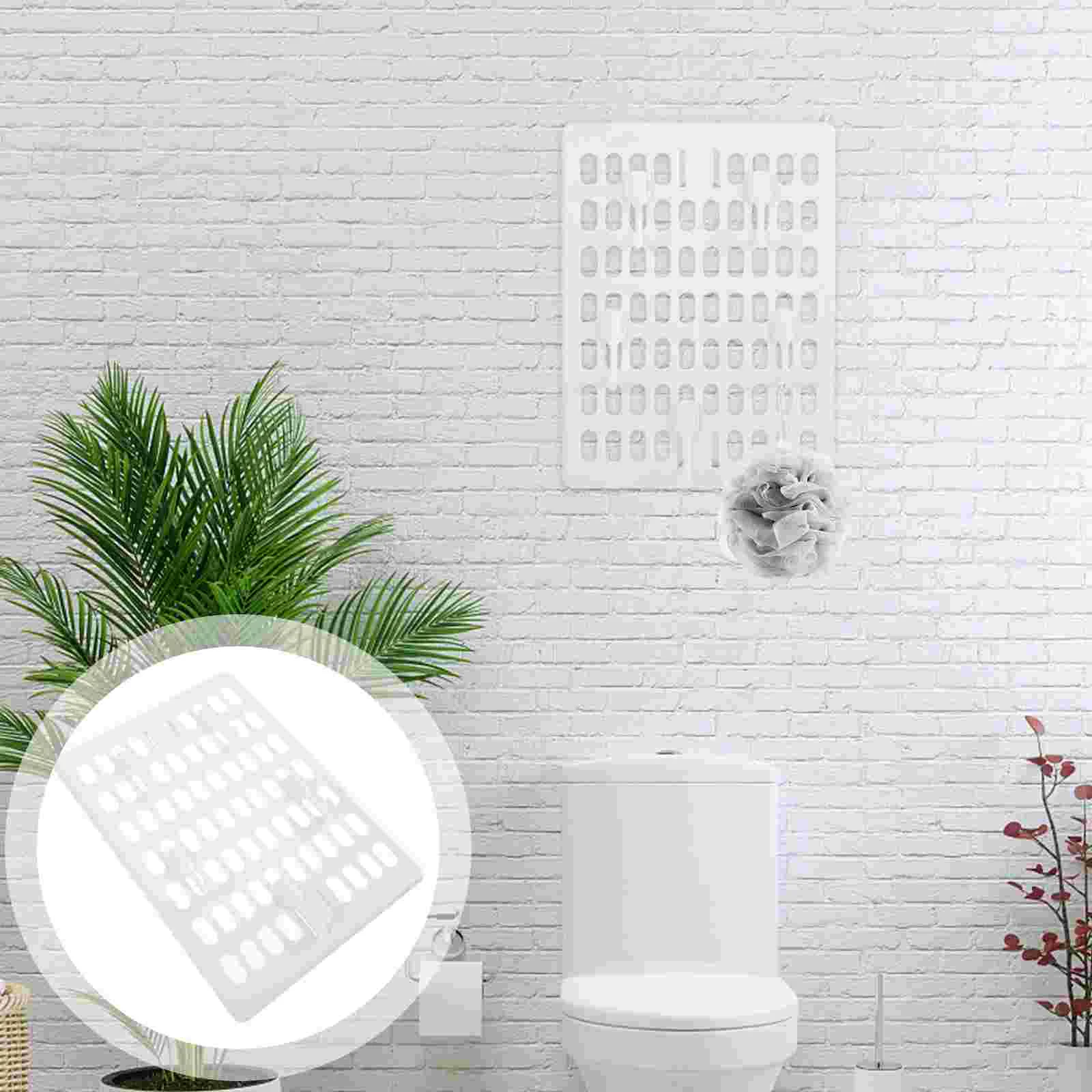 

Punch-free Perforated Board Pegboard Organizer Panel Wall Plastic Home Garage Tool Storage Rack