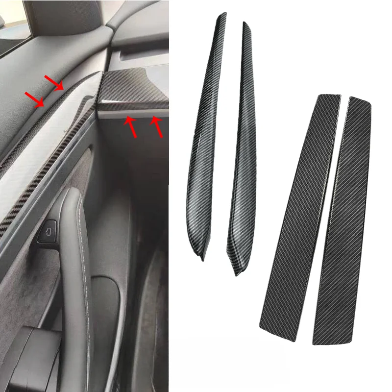 

Отделка приборной панели/полоса двери для Tesla Model 3 Y, наклейка на панель центральной консоли, крышка, украшение из АБС-пластика, автомобильные аксессуары 2017-2023