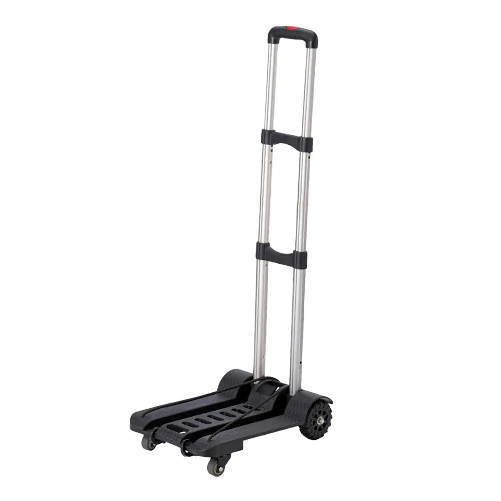 

Luggage Trolley Cart 50kg Telescoping Handle Portable Carrier Folding Hand Truck for Travel Shopping Moving Transportation
