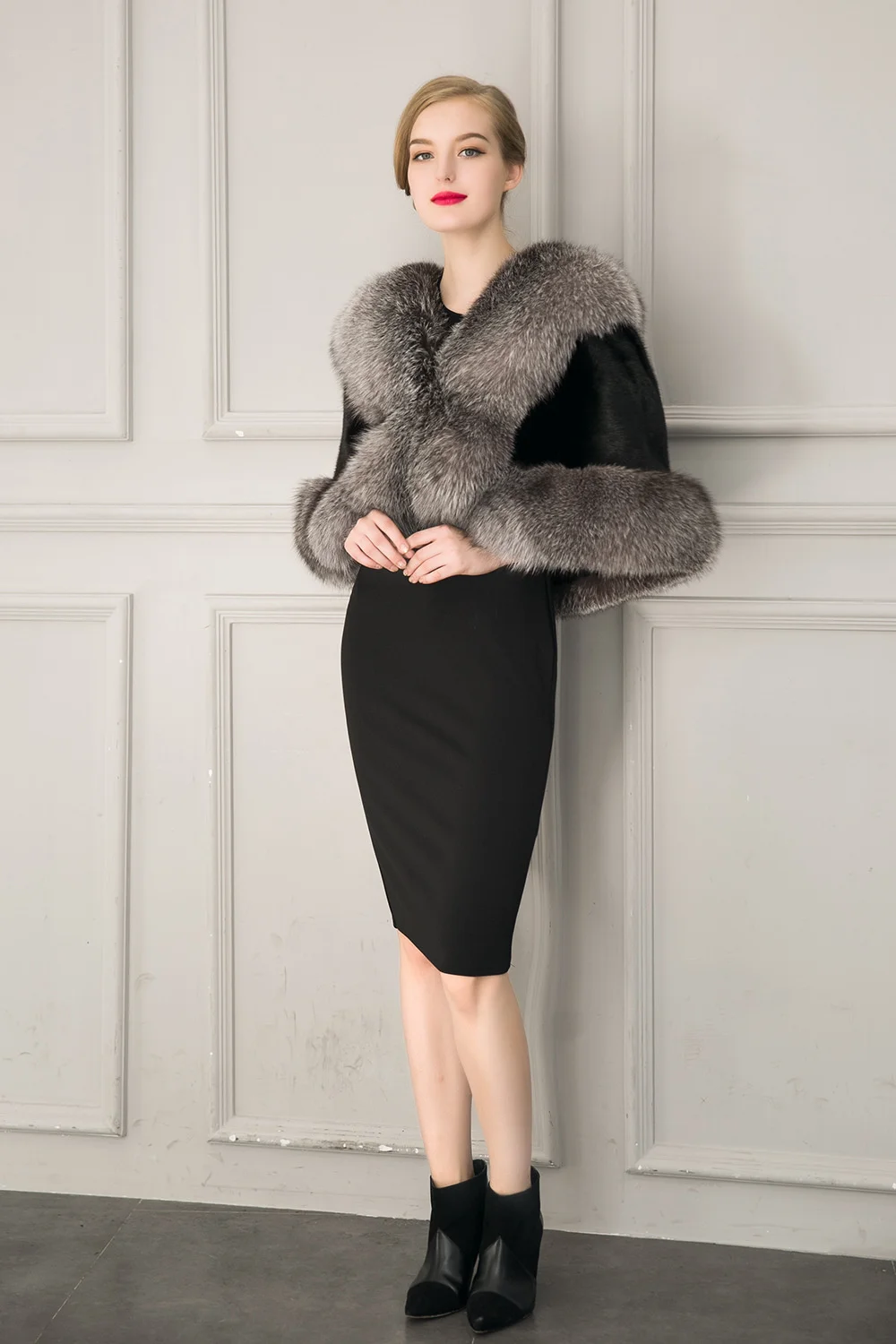 ICCLEK 2016 new autumn and winter imitation fur Bridal Shawl dress fox fur shawl